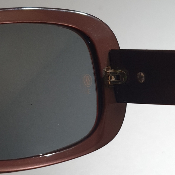 Cartier Niobe Burgundy the 90\'s Vintage Sunglasses Platinum Screws ? 51-22-135